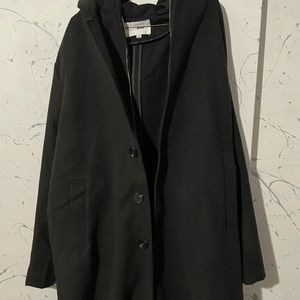 Men’s peacoat with hood.